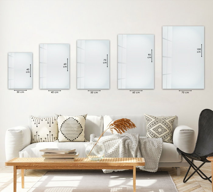 Wallity Cuadro Decorativo de Vidrio Templado Multicolor 70 x 100 cm